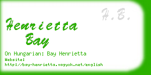 henrietta bay business card